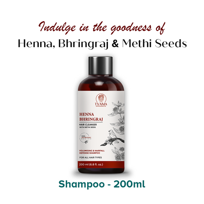 Henna Bhringraj Shampoo | Volumising & Hair Fall Defense | 200ml